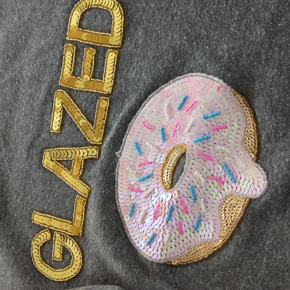 Sequin GLAZED sweatshirt - Picture 3 of 4